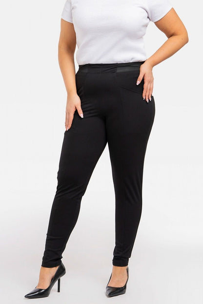 Leggings med ficka fram Svart plussize