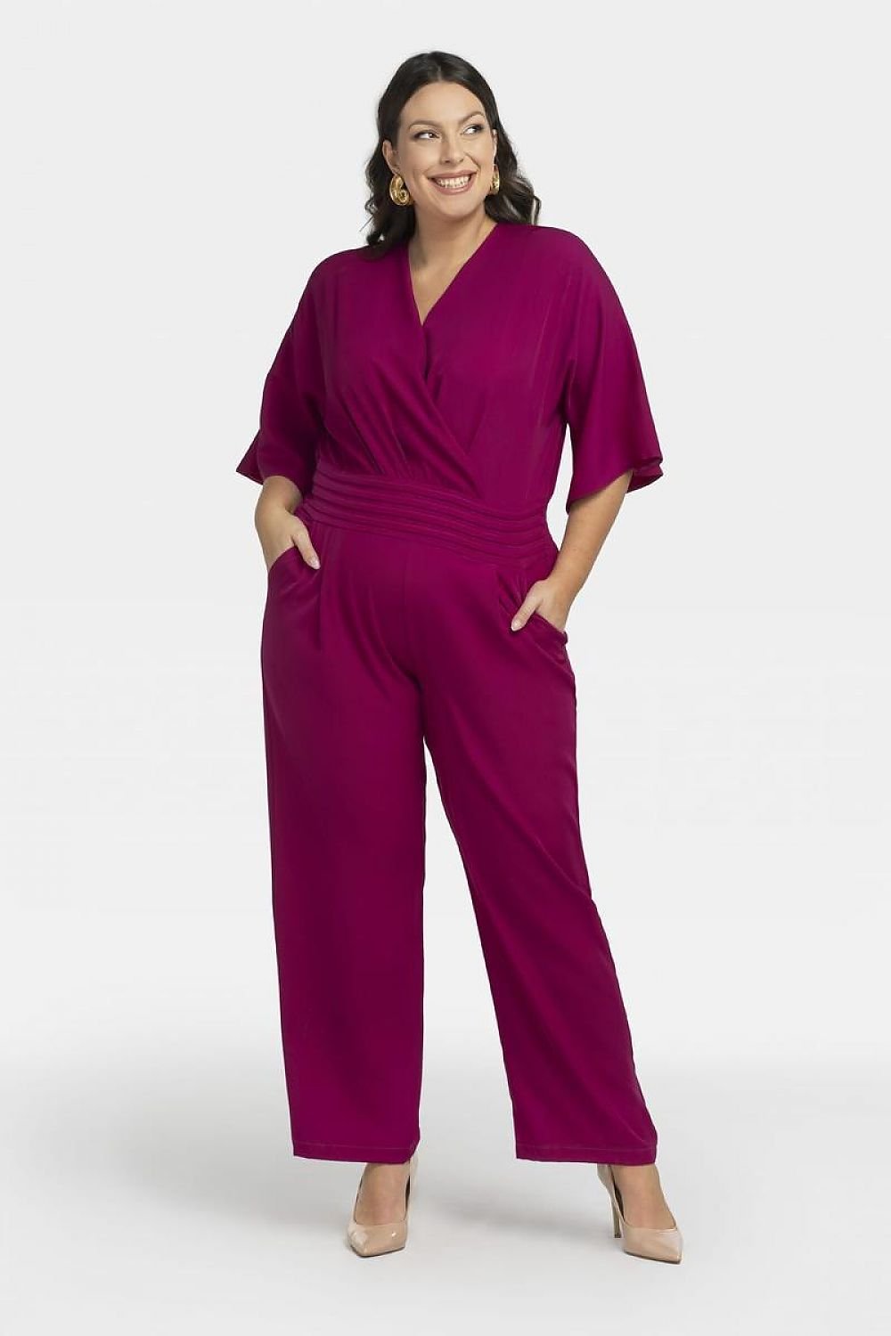 Plussize Byxdress Fuchsia