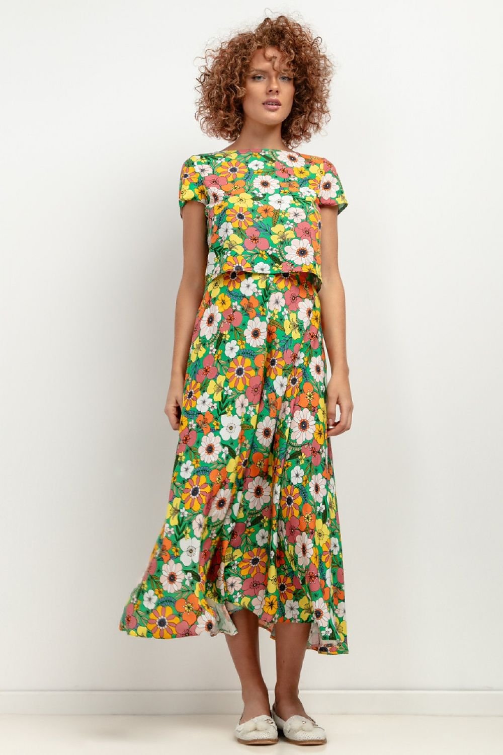 Midikjol med mönster