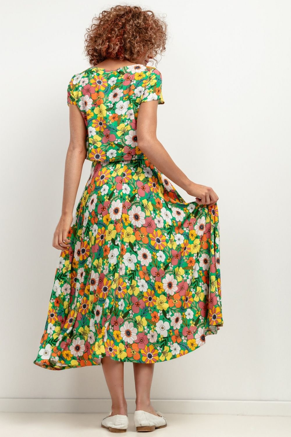 Midikjol med mönster