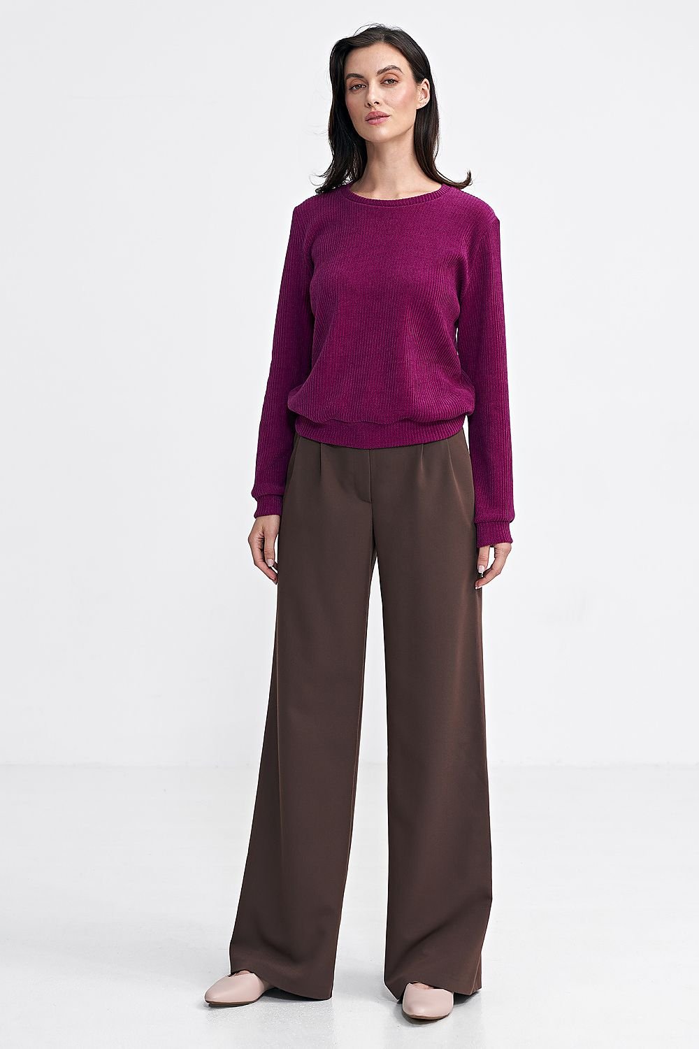 Wide leg trousers