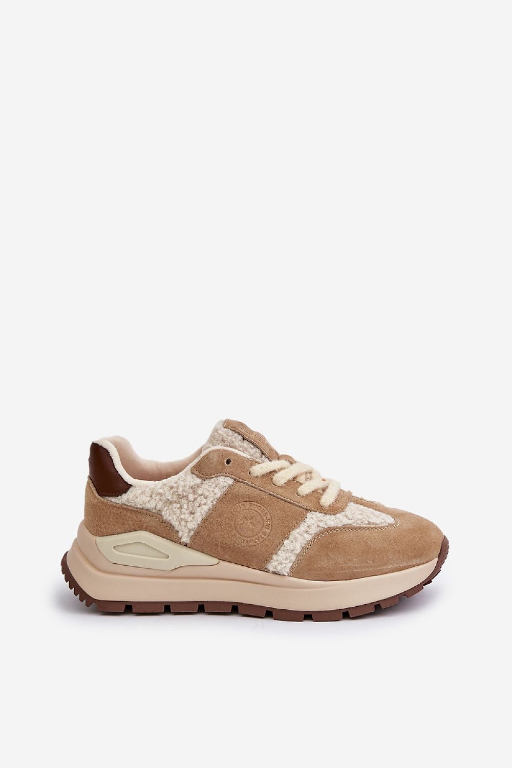 Dam Sneakers med snörning  beige 