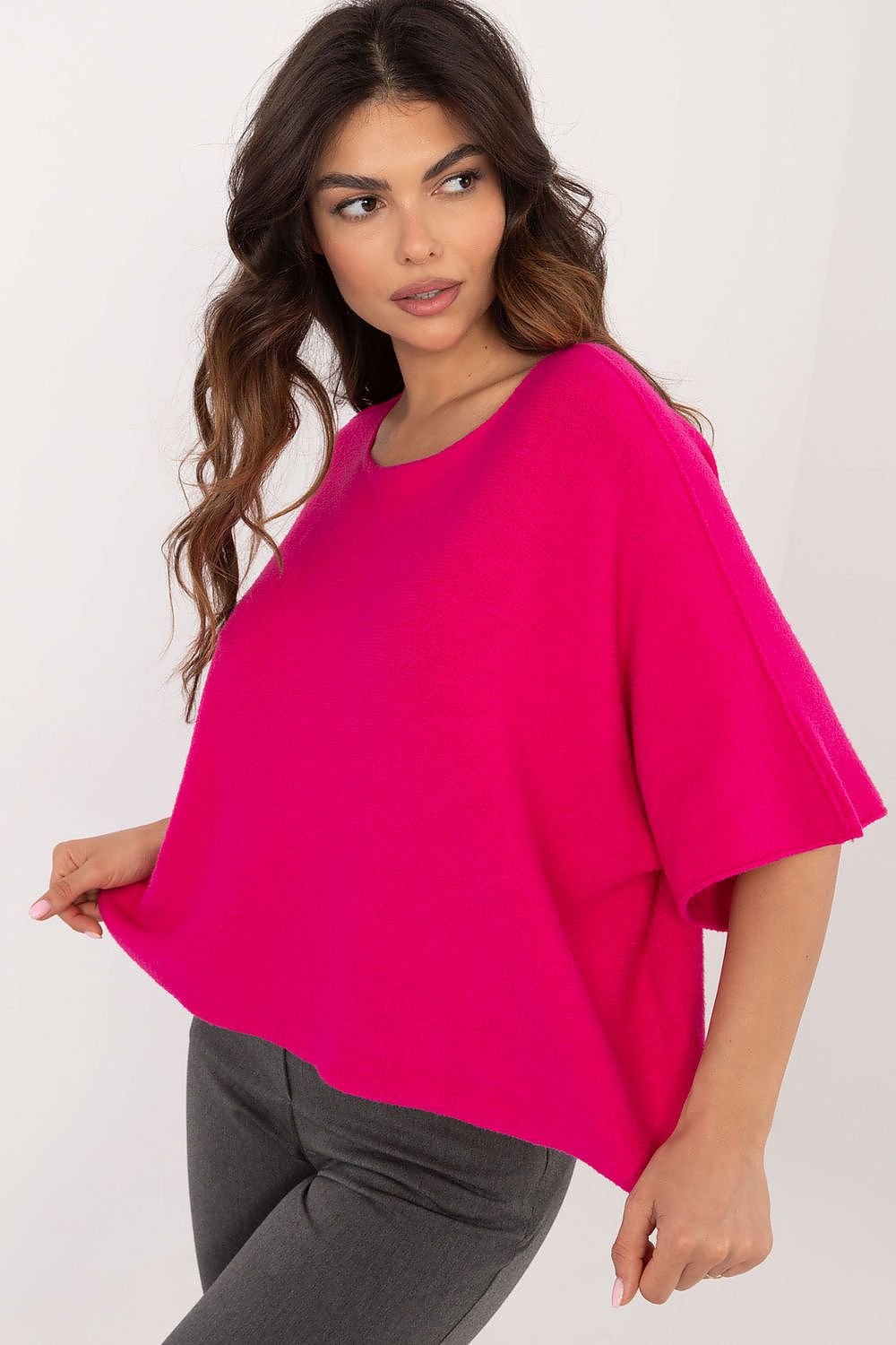 Oversized Top - Dam Fuchsia