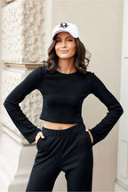 Långärmad Top svart