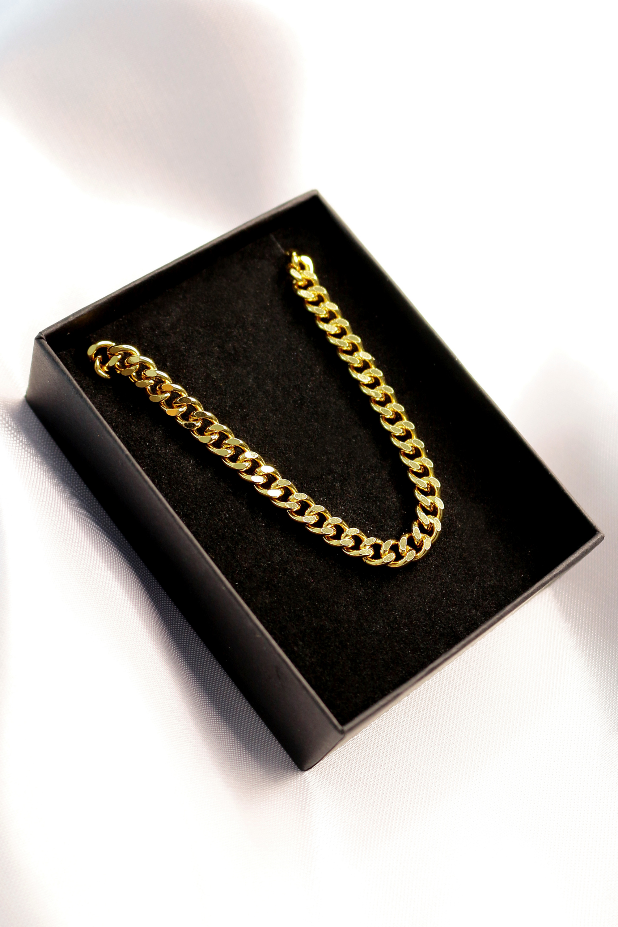 Halsband - 24 Karats Flat Cuban Chain Choker