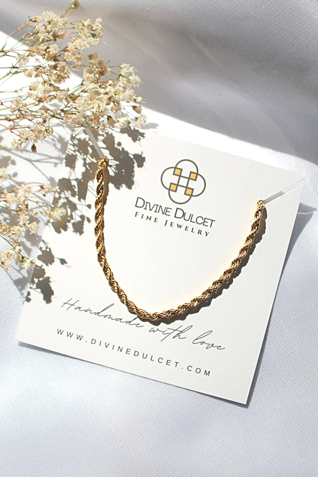 Halsband 24 Karats Twistad repkedja