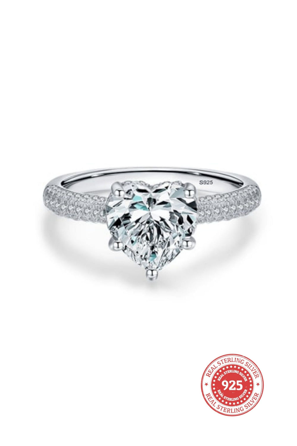 Ring - Heart Ice Crushed – 925 Sterlingsilver med 18 Karats Guldplätering