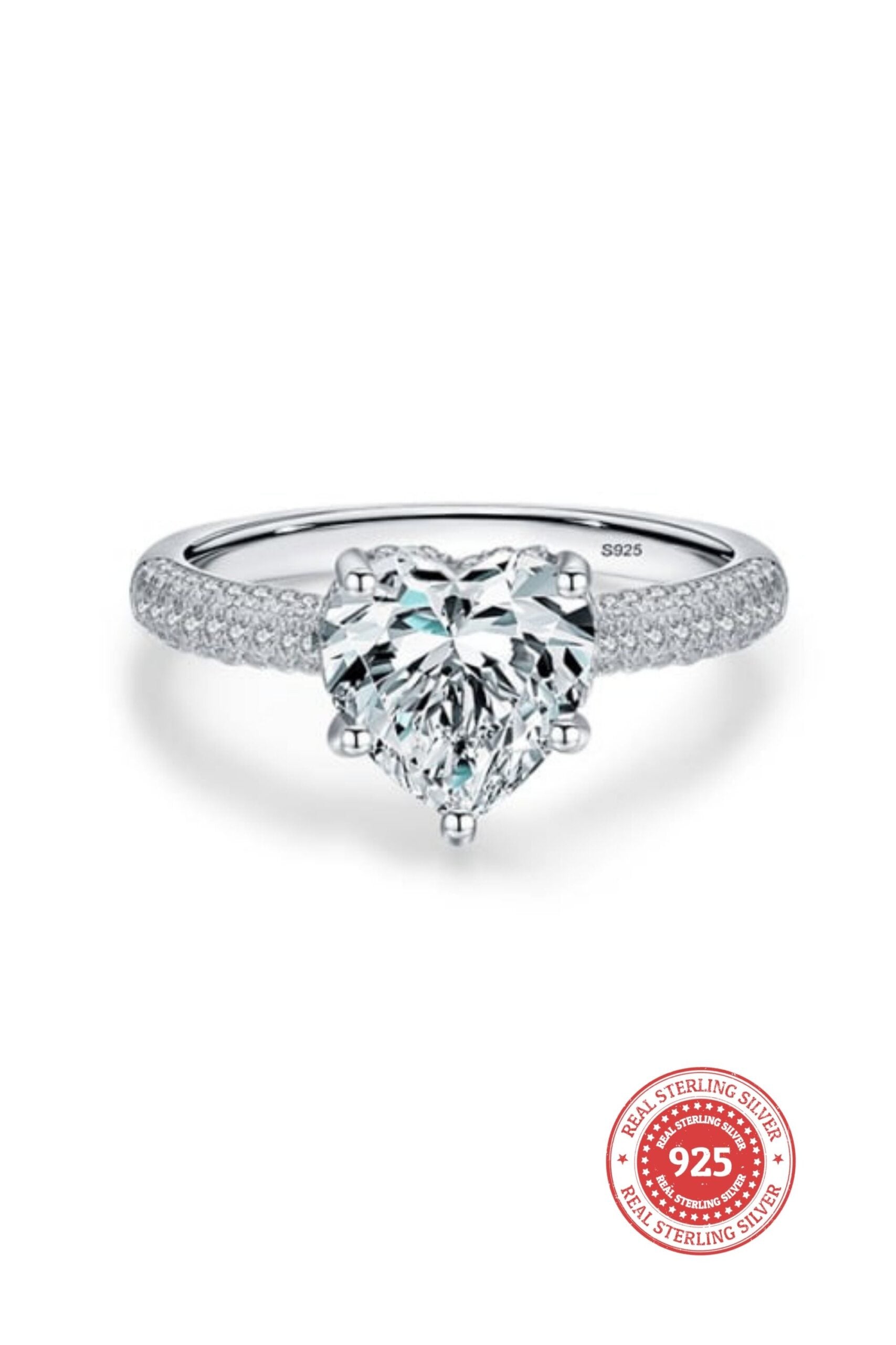 Ring - Heart Ice Crushed – 925 Sterlingsilver med 18 Karats Guldplätering