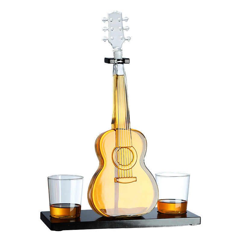 Guitar decanter set with high borosilicate glass 