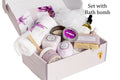All Natural Bath & Body Gift Set - Lavender Bath Bomb and Shower Steamer