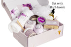 All Natural Bath & Body Gift Set - Lavender Bath Bomb and Shower Steamer