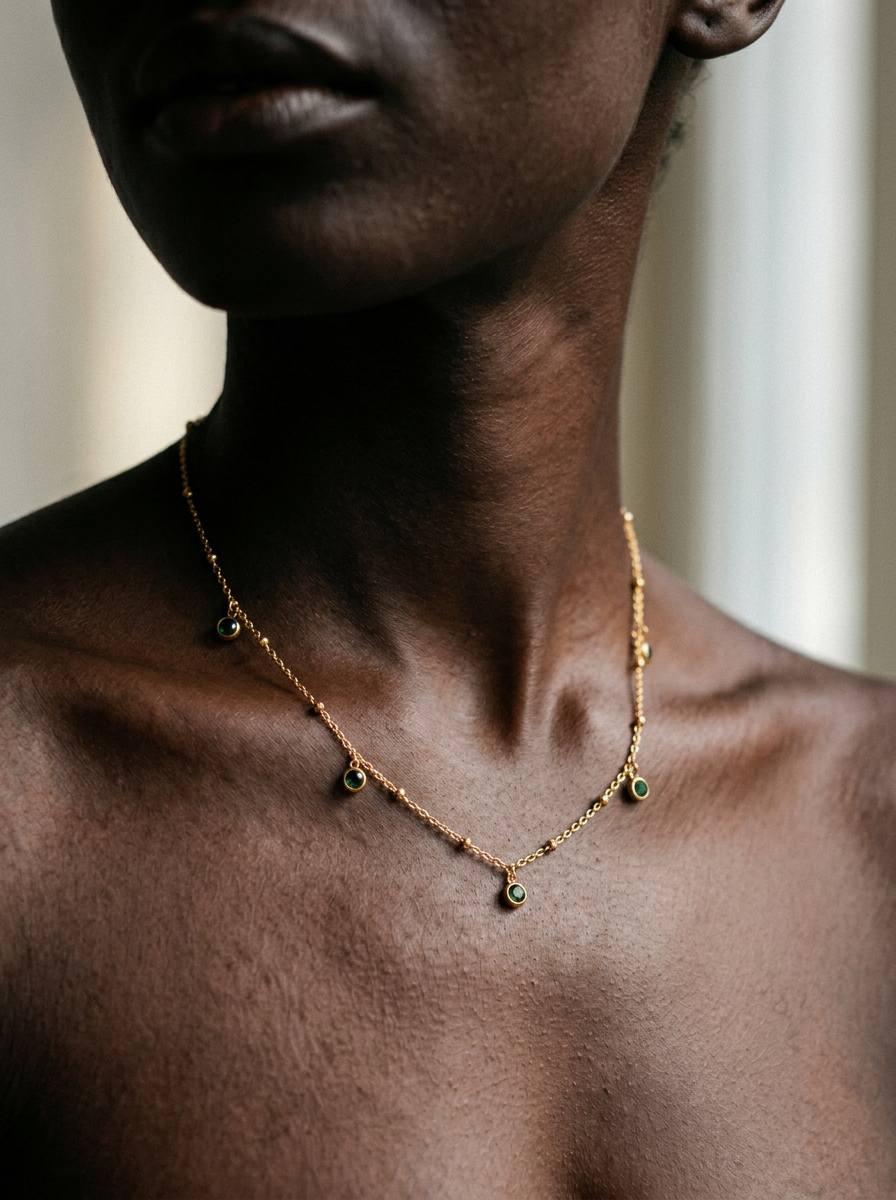 Vibrant Gold Crystal Necklace