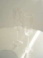 Champagneglas med Kristallströssel – Set om 2