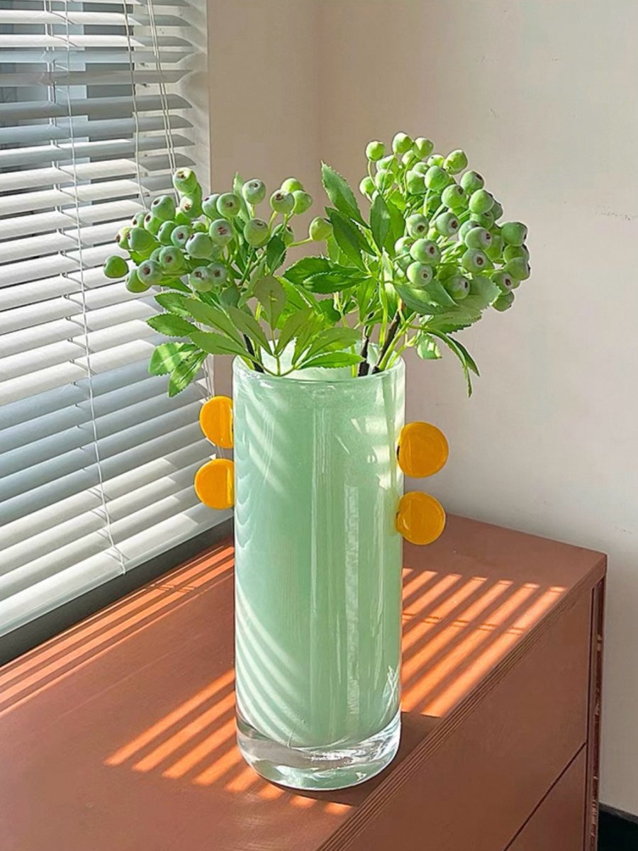 Handblåst Cylinder Vas – Lekfull Elegans