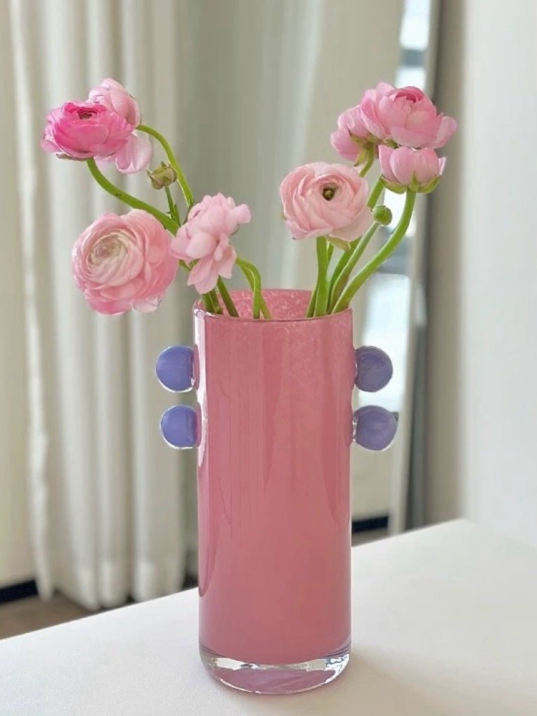 Handblåst Cylinder Vas – Lekfull Elegans