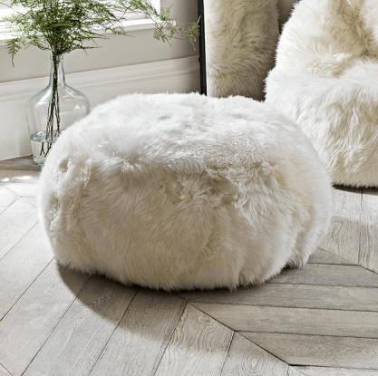 Elegant & Lyxig Rund Pouf