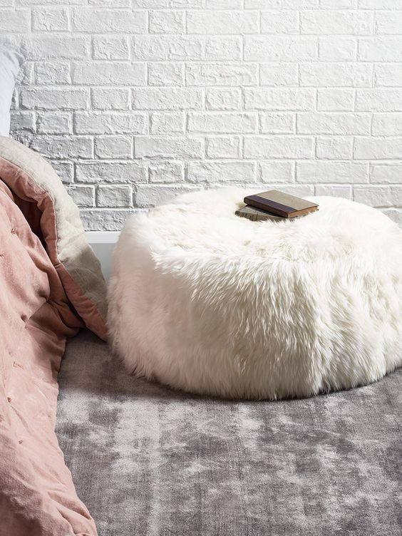 Elegant & Lyxig Rund Pouf