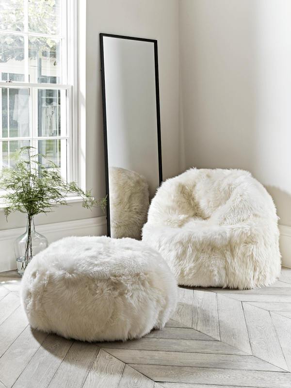 Elegant & Lyxig Rund Pouf