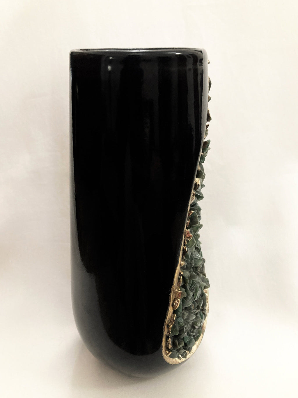 Luxe Crystal Vase Set – Svart Keramik & Agat (2-pack)