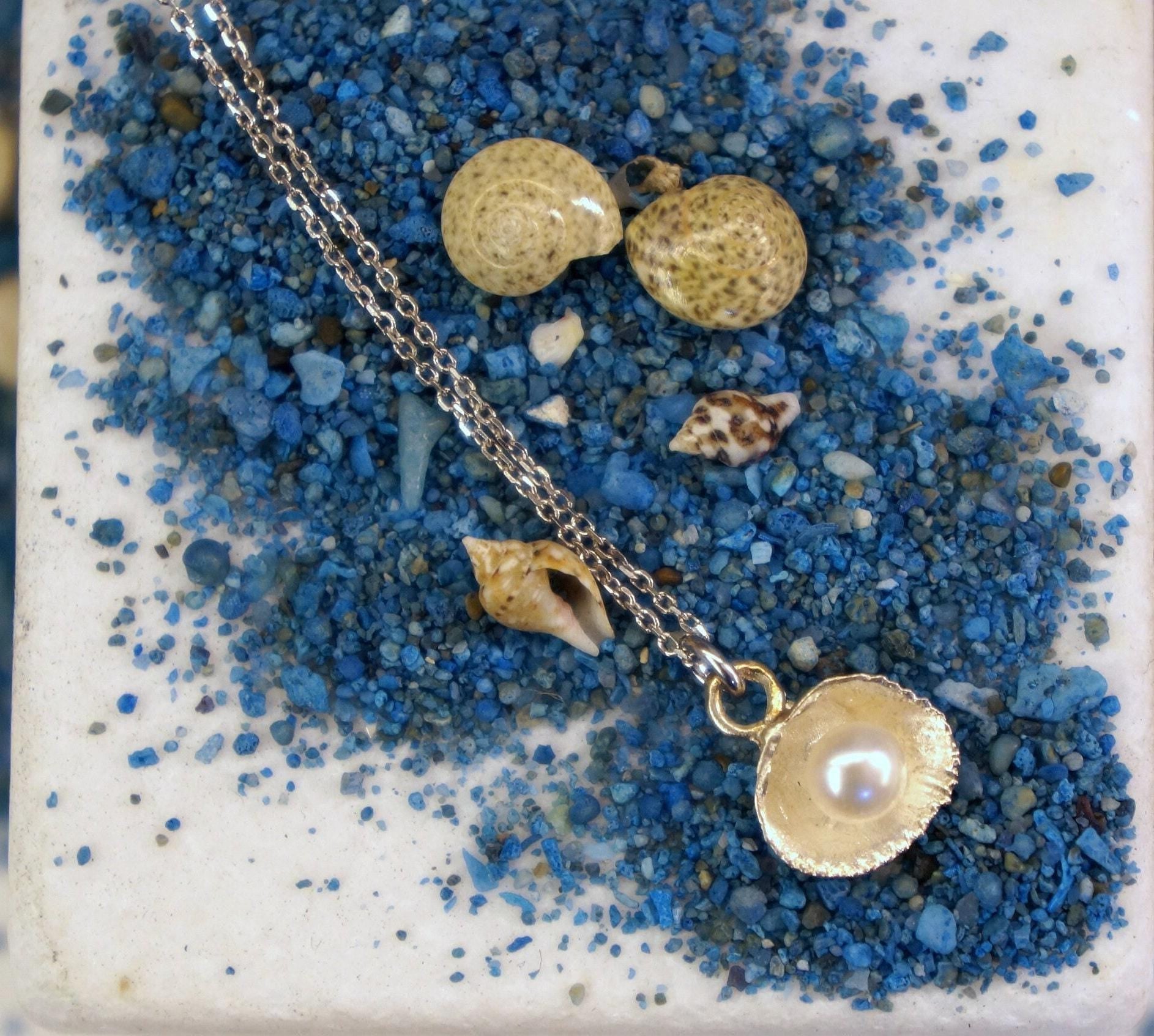 Ocean Pearl Seashell Necklace
