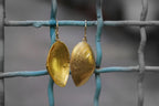 Real Clam Shell Earrings, Handmade Nature Jewelry, Organic Nature Earrings, Gift for Wisdom & Connection, Gold or Sterling Silver 925-2
