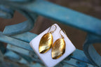 Real Clam Shell Earrings, Handmade Nature Jewelry, Organic Nature Earrings, Gift for Wisdom & Connection, Gold or Sterling Silver 925-3