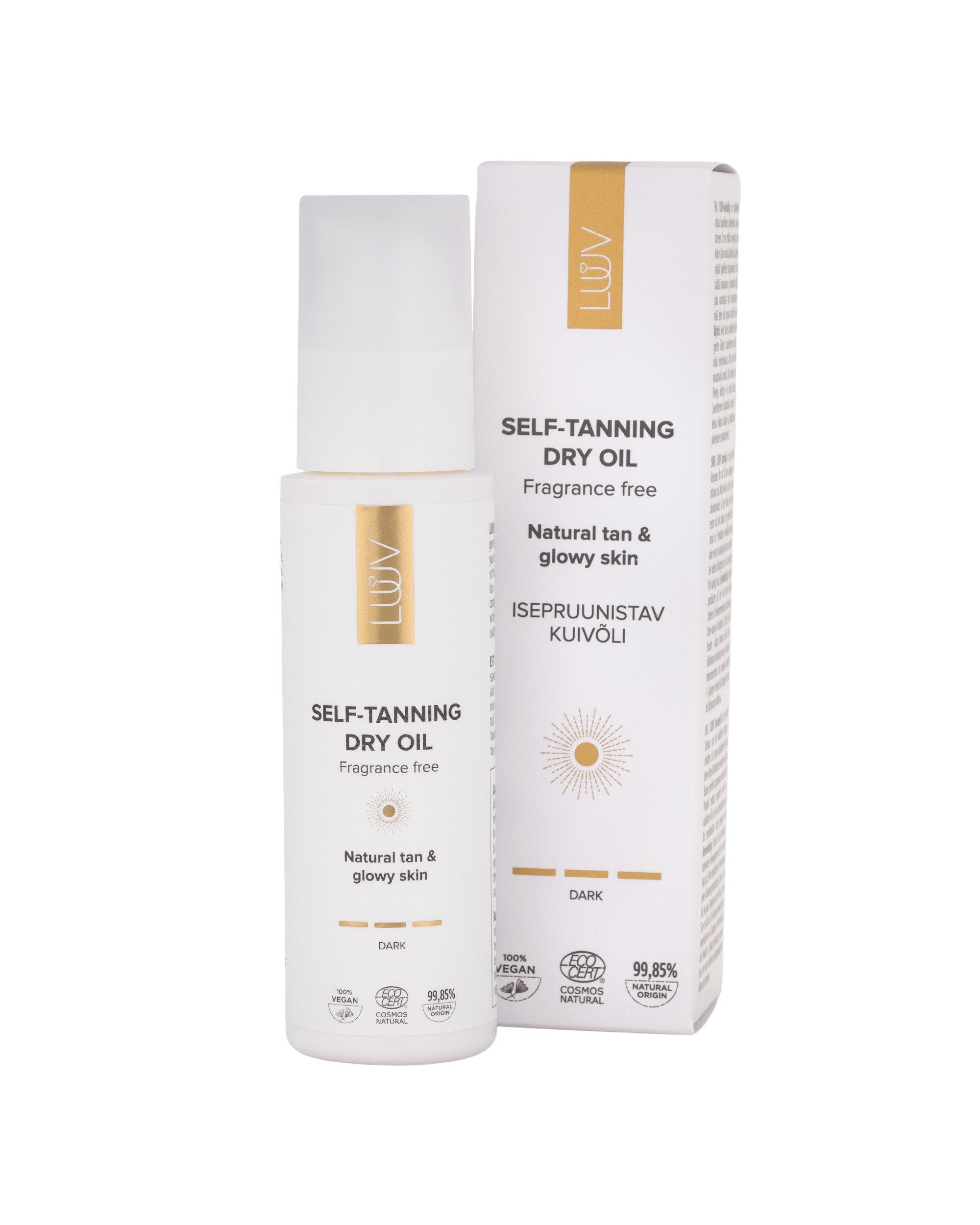 Natural Self Tanning Dry Oil Dark COSMOS, 100ml