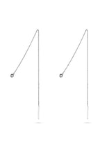 Pin Up Threader Chain Earrings - Silver