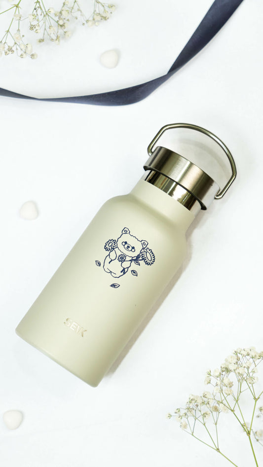 Vattenflaska / Termos – Björn – Beige 350ml Stainless Steel