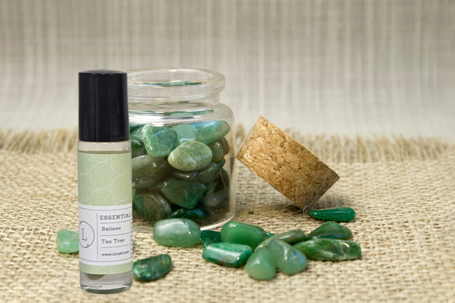 Essential Oils Roll-On with Crystals Set of 5