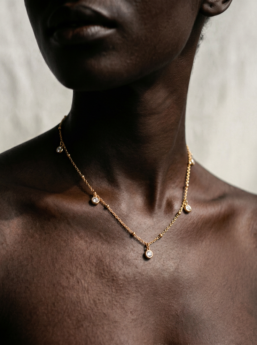 Vibrant Gold Crystal Necklace